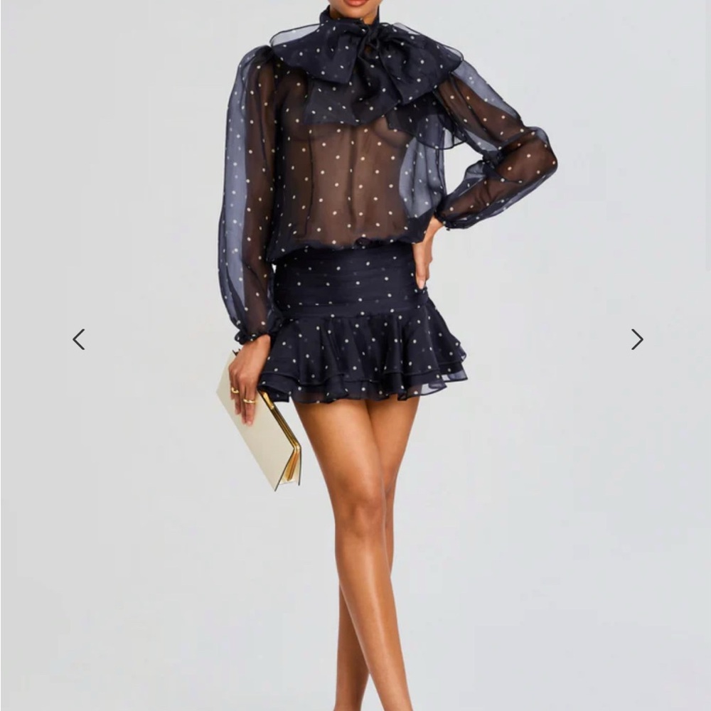Sheer Black Polka Dot Dress